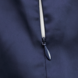 Haljina midi u vintage stilu od satena s drapiranim ovratnikom