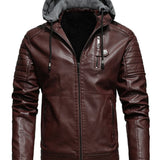 Matej | ZIP JAKNA S UČINKOM KOŽE S PODSTAVLJENOM KAPULJAČOM