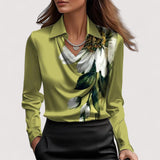 Charlotte™ | Satenska bluza s V-izrezom