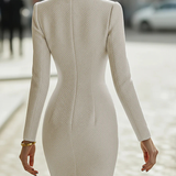 Kratka haljina s teksturiranim patentnim zatvaračem u obliku pješčanog sata