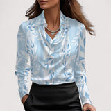 Charlotte™ | Satenska bluza s V-izrezom