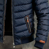 Marko | DOLČE MATELASIRANA PLAVA JAKNA S KOŽNIM ULOŠCIMA