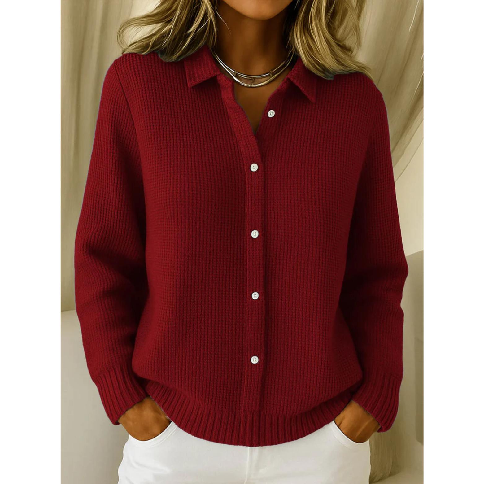 Maeve | Klasični pleteni kardigan s gumbima