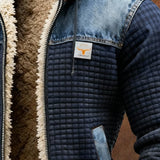 Jakov | VESTA PUHANA TAMNO PLAVA S DETALJIMA OD DENIMA