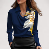 Charlotte™ | Satenska bluza s V-izrezom