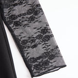 Sofisticirana crna midi haljina s čipkastim detaljima