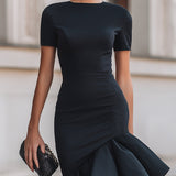 Asimetrična Haljina Midi s Volanima