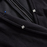 Burgundska midi haljina s preklopom i gumbima