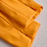 Svijetlo Narančasta Lažna Kožna Bodycon Haljina