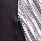 Elegantna jednostrana haljina s metalnim nabranim detaljima