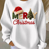 Ženska casual dukserica s božićnim motivima