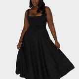 Vječno Zračno Midi Haljina s Elegantnom Linijom i Prirodnim Pokretom