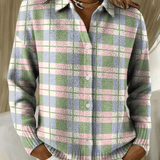 Lena – Karirana pamučna bluzica u svijetlim pastelnim nijansama