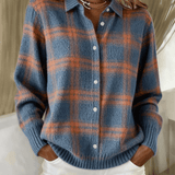 Mira – Pletena bluzica s kariranim uzorkom