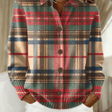 Nora – Karirana pletena bluzica