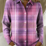 Luna – Pletena bluzica s kariranim uzorkom