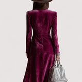 Evelis™ | Ljubičasta haljina u stilu sakoa