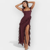 Haljina s Raskorakom i Reguliranim Volanima