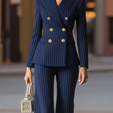 Elegantno dvoredno odijelo s prugama