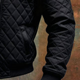 Josip | CRNA KAPUT MATELASSÉE S KOŽNIM RAMENIMA