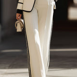 Bijeli kontrast - Set odijela s dvostrukim kopčanjem