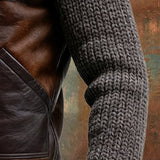 Dominik | JAKNA OD KOŽE I MREŽE S TOPLOM SHERPA PODLOGOM