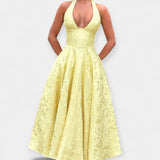 Midi Haljina s Otvorenim Leđima i Korset Dizajnom