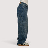 Adele™ | Trendi široke 'carpenter' traperice sa šljokicama